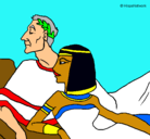Dibujo César y Cleopatra pintado por Sejmet