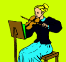 Dibujo Dama violinista pintado por beatriiz