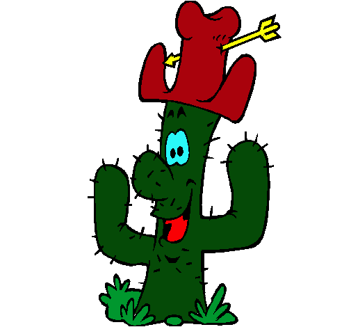 Cactus con sombrero