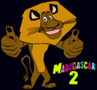 Dibujo Madagascar 2 Alex pintado por joaquinj
