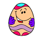 Dibujo Huevo de pascua feliz pintado por valery