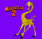 Dibujo Madagascar 2 Melman pintado por chicharito