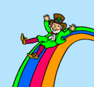 Dibujo Duende en el arco iris pintado por marcelo