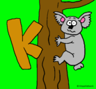 Dibujo Koala pintado por samantha