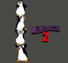Dibujo Madagascar 2 Pingüinos pintado por pipe