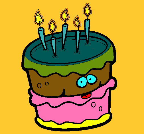 Dibujo Pastel de cumpleaños 2 pintado por juanda