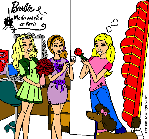 Barbie de compras con sus amigas