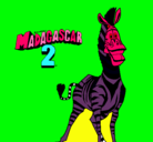 Dibujo Madagascar 2 Marty pintado por Madagascar