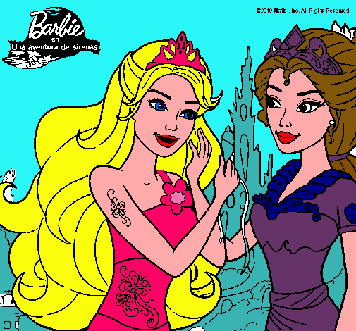 Barbie se despiede de la reina sirena