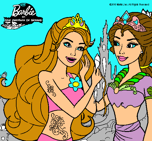 Barbie se despiede de la reina sirena