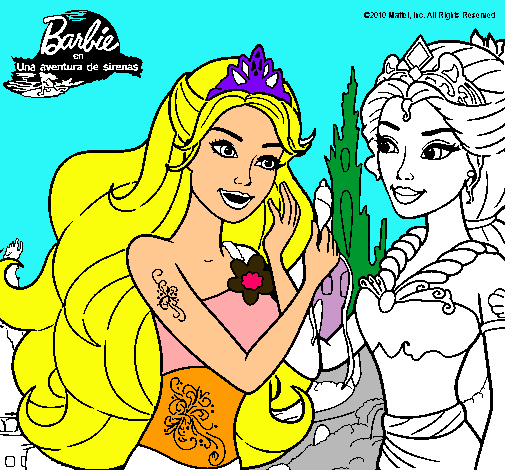 Barbie se despiede de la reina sirena