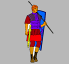 Dibujo Soldado romano pintado por albertikaluster