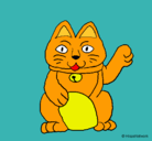 Dibujo Gato de la suerte pintado por gatox