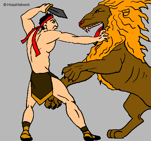 Gladiador contra león