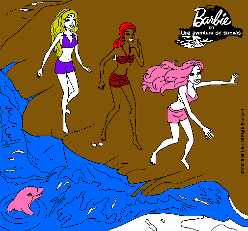 Barbie y sus amigas en la playa