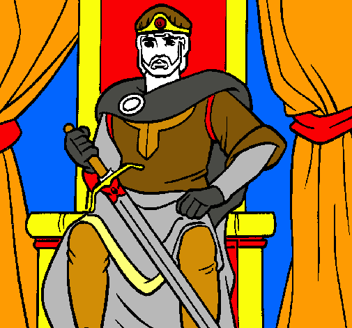 Dibujo Caballero rey pintado por eduardo10