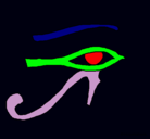 Dibujo Ojo Horus pintado por alfredo