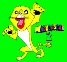 Dibujo Madagascar 2 Alex pintado por chejo