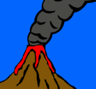 Dibujo Volcán pintado por volcano