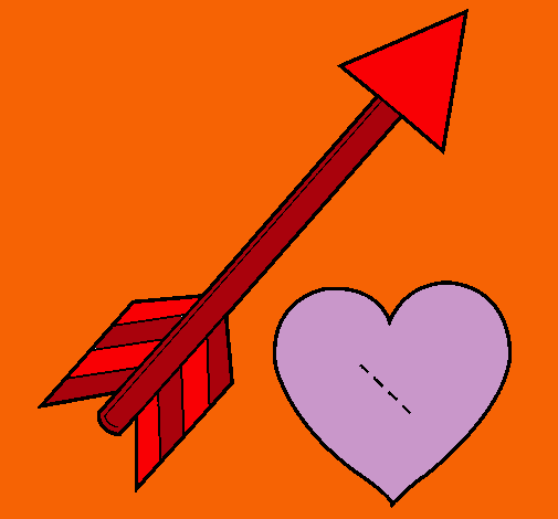 Dibujo Flecha y corazón pintado por Ayelen