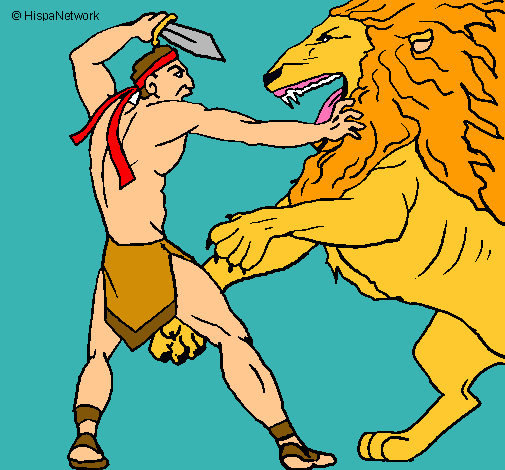 Gladiador contra león