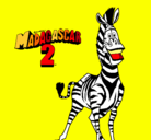 Dibujo Madagascar 2 Marty pintado por creston