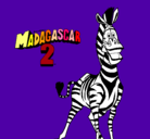 Dibujo Madagascar 2 Marty pintado por aliprandi