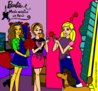 Dibujo Barbie de compras con sus amigas pintado por angelica1