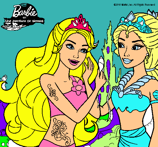 Barbie se despiede de la reina sirena