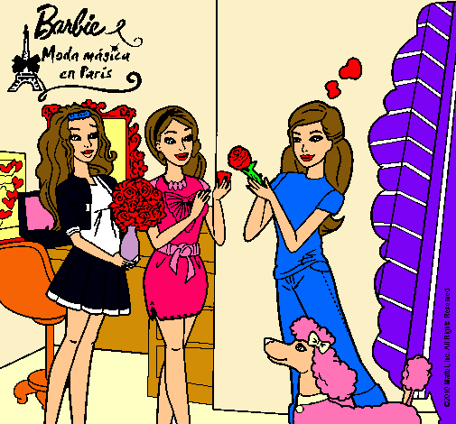 Barbie de compras con sus amigas