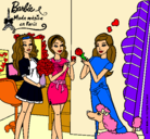 Dibujo Barbie de compras con sus amigas pintado por love