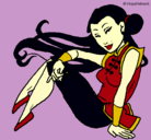 Dibujo Princesa ninja pintado por mirandita