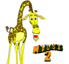 Dibujo Madagascar 2 Melman pintado por tintin