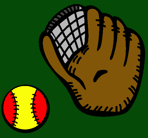 Guante y bola de béisbol