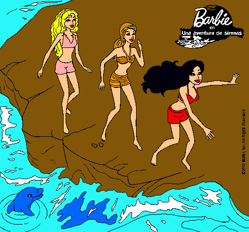 Barbie y sus amigas en la playa