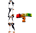 Dibujo Madagascar 2 Pingüinos pintado por elian