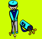 Dibujo Jugador de golf II pintado por Arian
