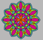 Dibujo Mandala 3 pintado por blanca