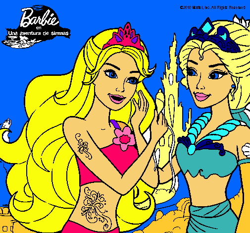 Barbie se despiede de la reina sirena