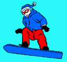 Dibujo Snowboard pintado por jocolo