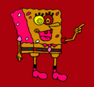 Dibujo Bob Esponja pintado por mani