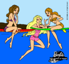 Dibujo Barbie y sus amigas pintado por ANAl