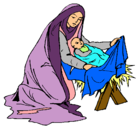 Dibujo Nacimiento del niño Jesús pintado por avelinda