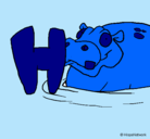 Dibujo Hipopótamo pintado por nadine9