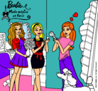 Dibujo Barbie de compras con sus amigas pintado por emmaa