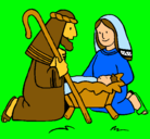 Dibujo Adoran al niño Jesús pintado por assss