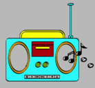Dibujo Radio cassette 2 pintado por Renato