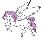 Dibujo Pegaso volando pintado por alba-unicornio