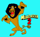 Dibujo Madagascar 2 Alex pintado por pegaso