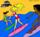 Dibujo Barbie de nuevo con sus amigas pintado por erika123